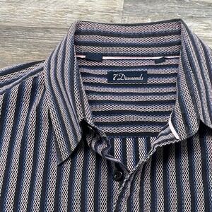 7 Diamonds Shirt Striped Multicolor Mens‎ XXL Colorful Preppy Button Up Shirt
